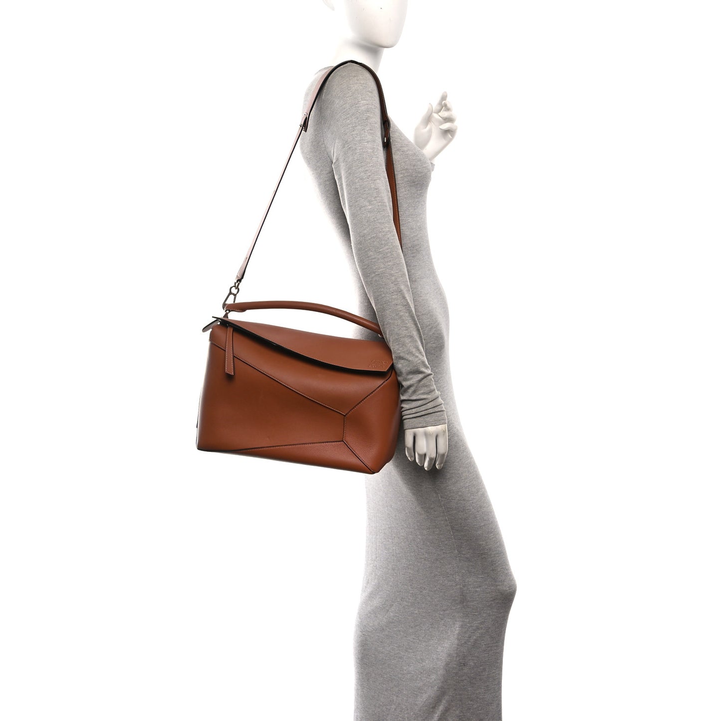 Calfskin Large Puzzle Bag Tan