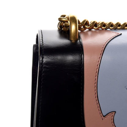Gucci Calfskin Web Heart Medium GG Marmont Chain Handle Bag Black 11 of 18