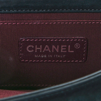Chanel Iridescent Calfskin Marble Plexiglass Horizontal Boy Brick Flap Dark Khaki 5 of 8