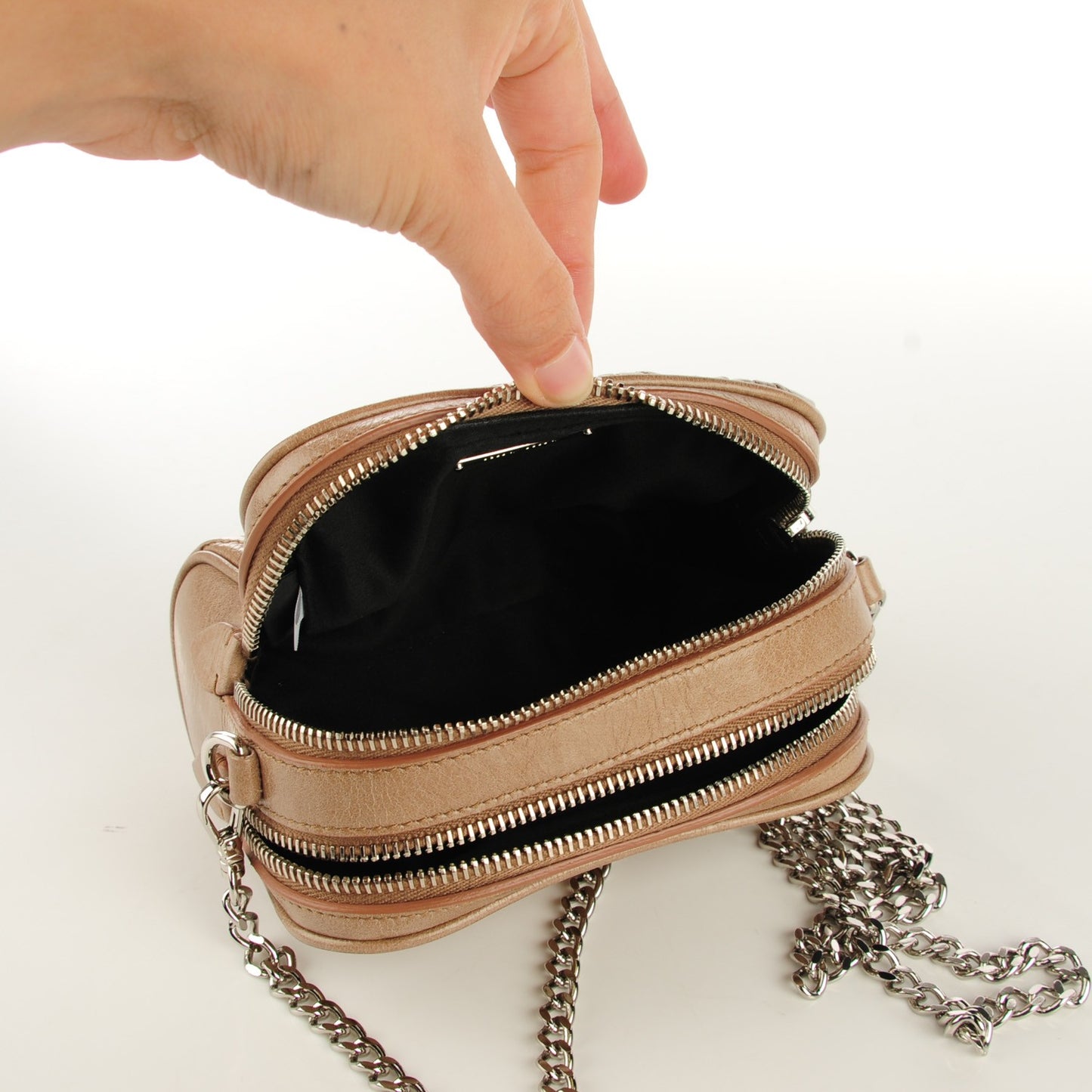 Nappa Matelasse Lux Small Shoulder Bag Cammeo