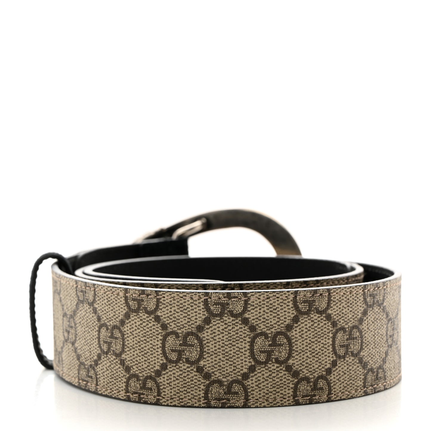 GG Supreme Monogram Suede Dionysus 40mm Belt 80 32 Beige Black