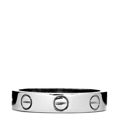 Cartier 18K White Gold 3.5mm LOVE Wedding Band Ring 48 4.5 1 of 5
