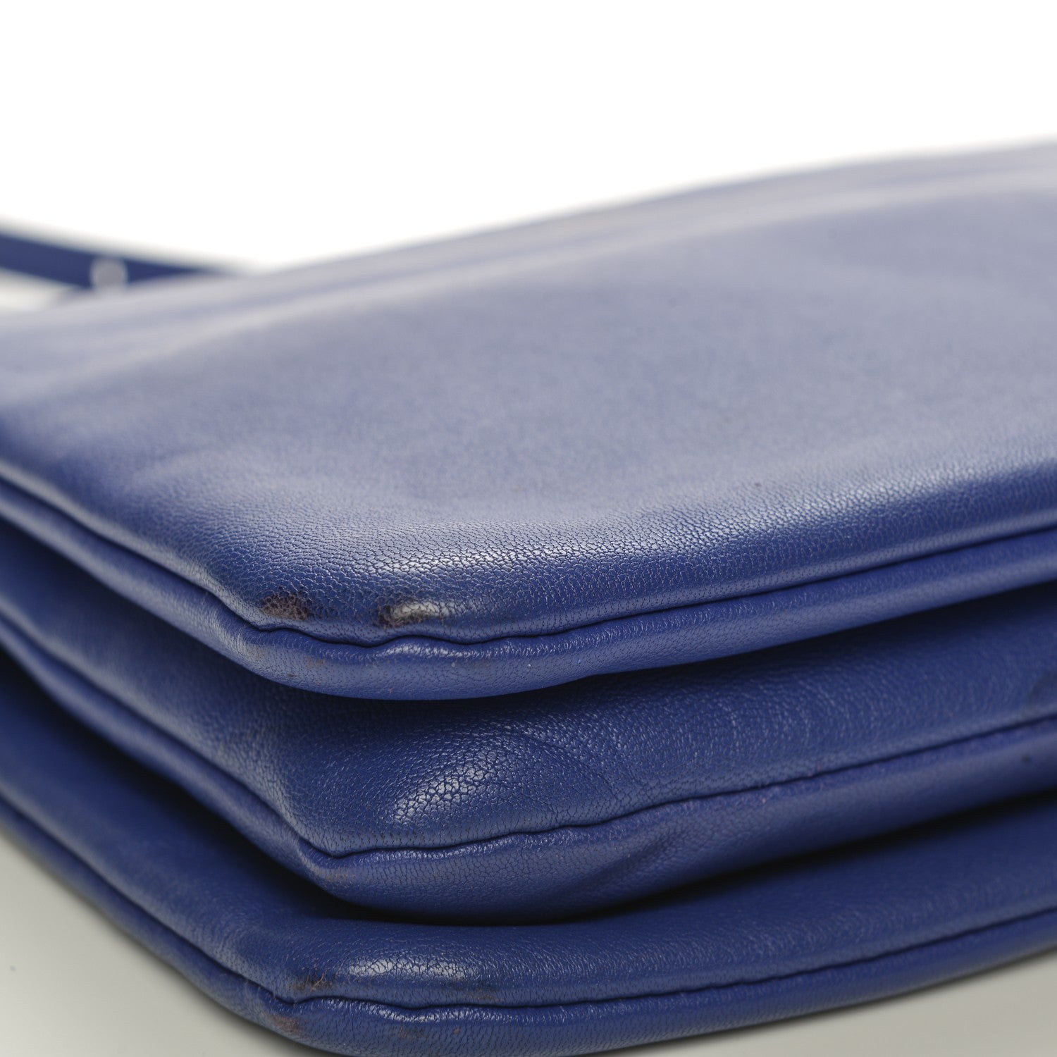 Celine Lambskin Small Trio Crossbody Bag Violet Blue 9 of 9