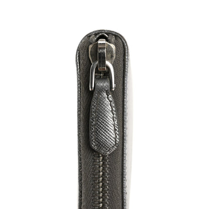 Prada Saffiano Metal Zip Around Wallet Argento 10 of 18