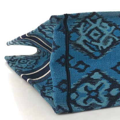 Christian Dior CHRISTIAN DIOR Canvas Embroidered Large Palm Tree Toile De Jouy Book Tote Blue Multicolor 8 of 9