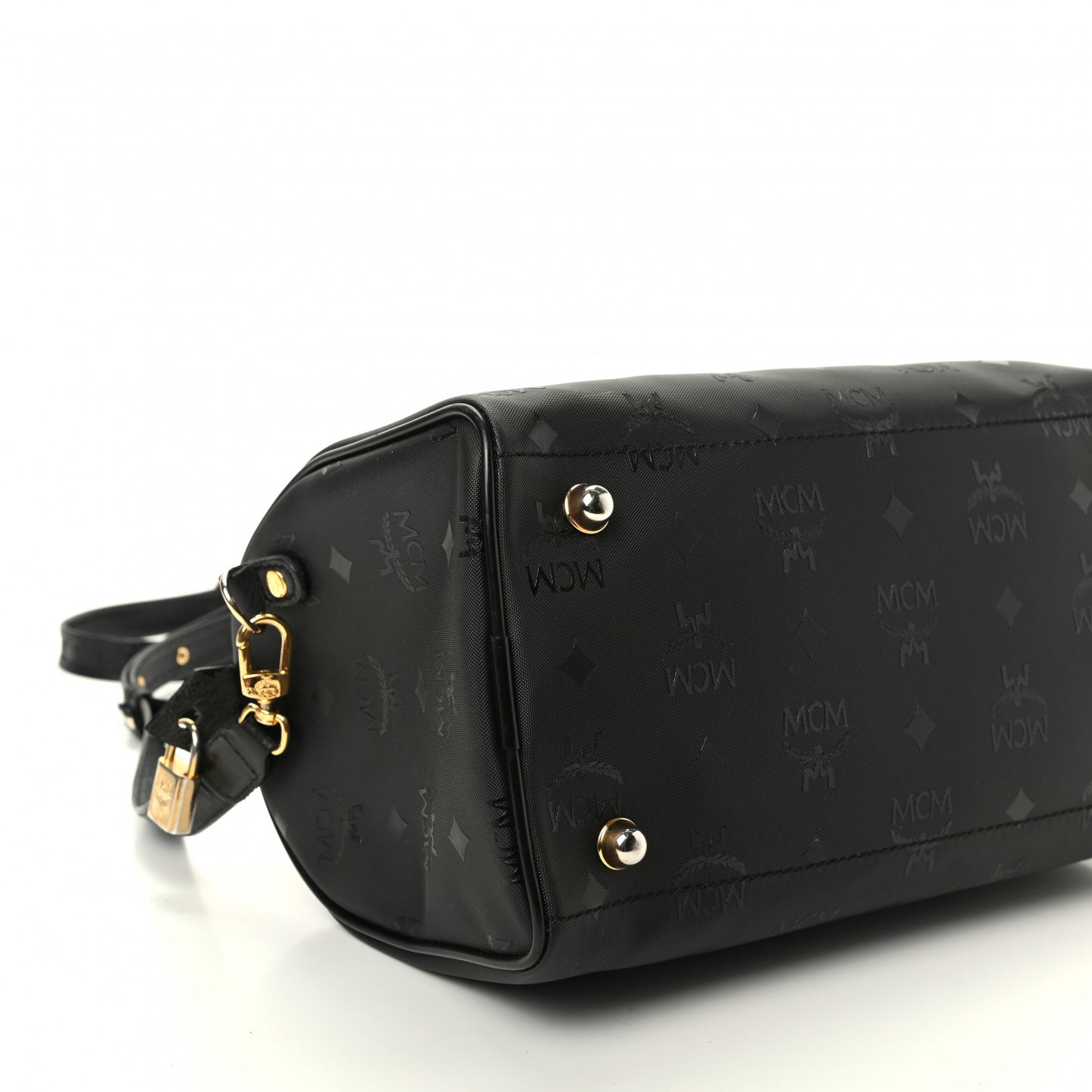 Nylon Monogram Boston Bag Black