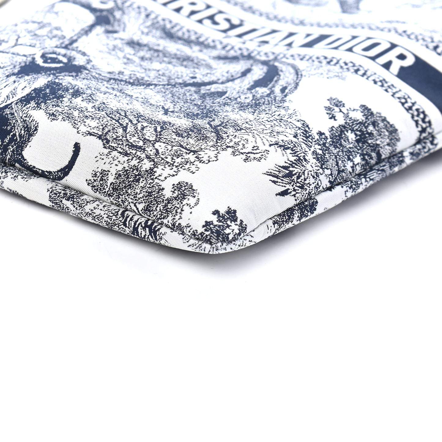 Technical Fabric Embroidered Toile De Jouy DiorTravel Multifunction Pouch Blue