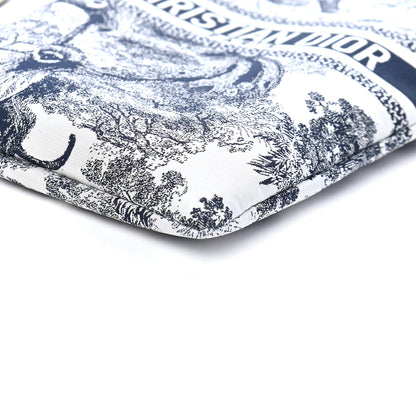 Christian Dior Technical Fabric Embroidered Toile De Jouy DiorTravel Multifunction Pouch Blue 9 of 9