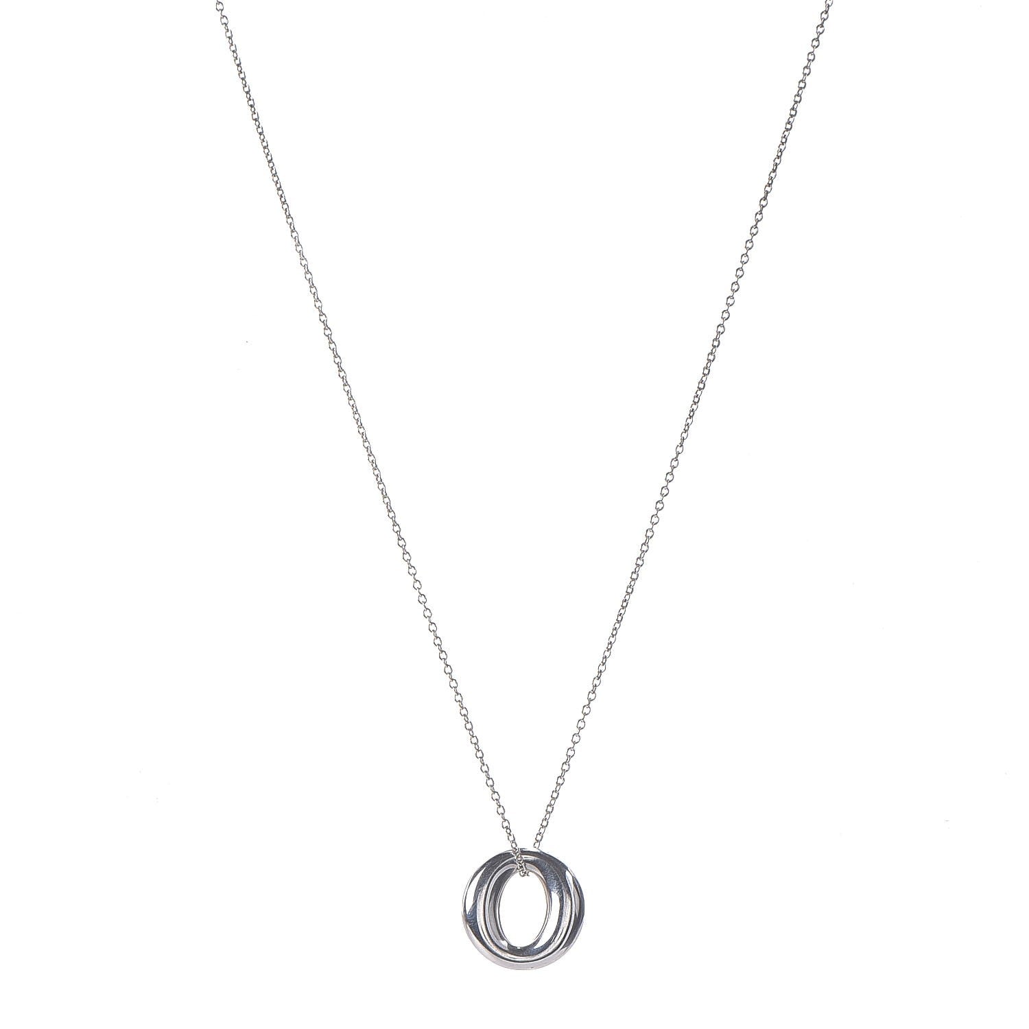 Tiffany Sterling Silver Elsa Peretti Sevillana Pendant Necklace 1 of 9