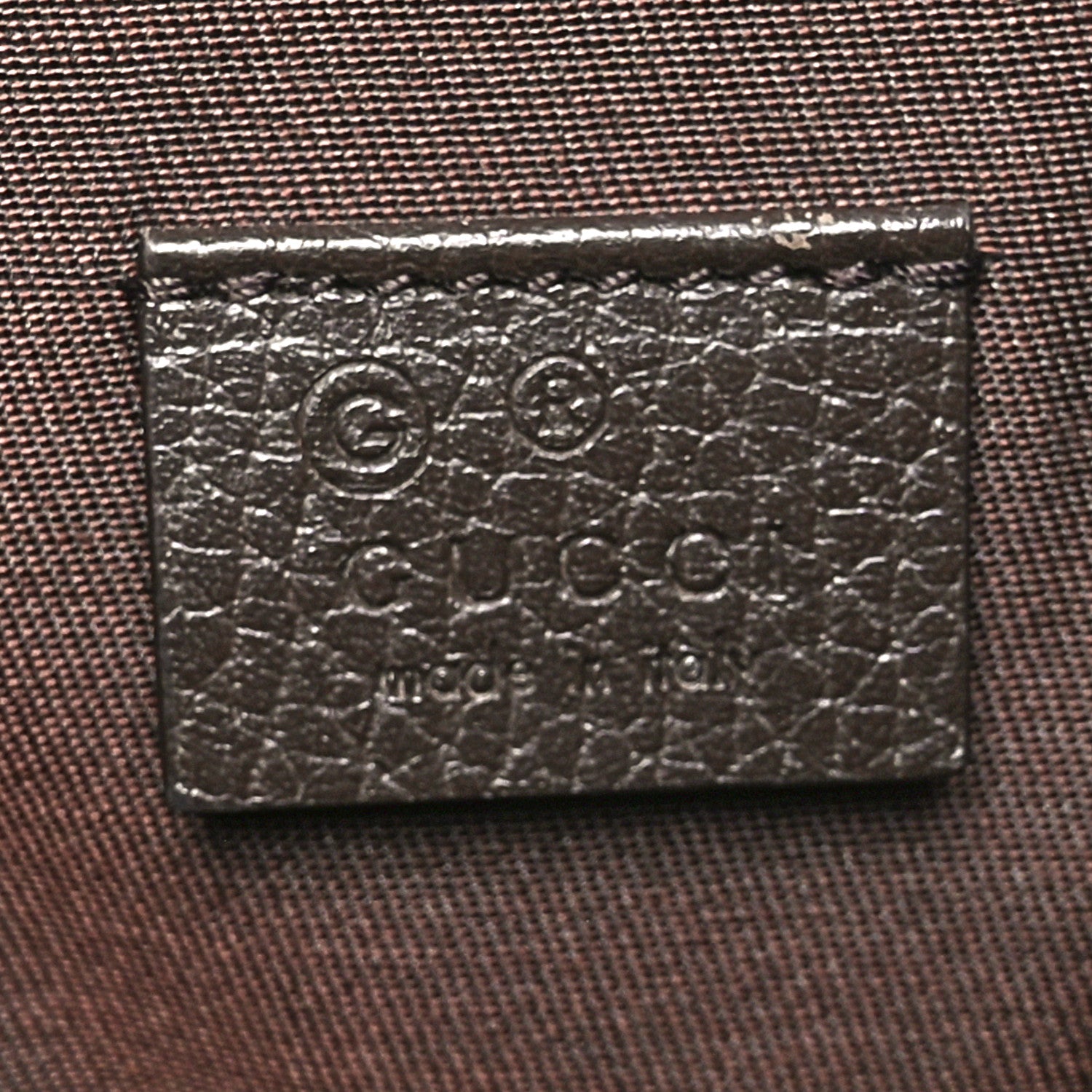 Gucci Monogram Dollar Calfskin O Drawstring Backpack Beige Ebony Testa di Moro Dark Chocolate 6 of 10