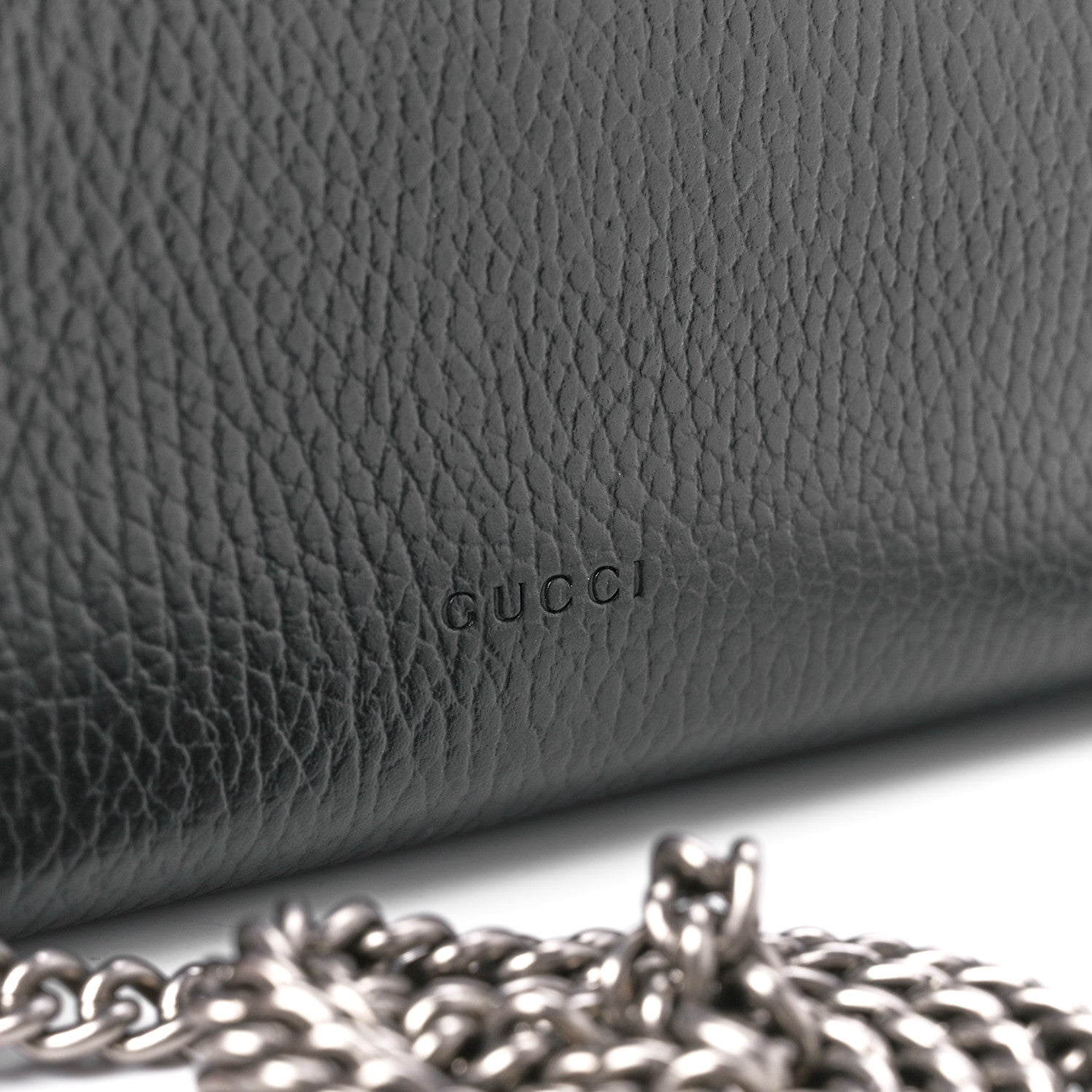 Gucci Calfskin Mini Dionysus Chain Wallet Black 8 of 12