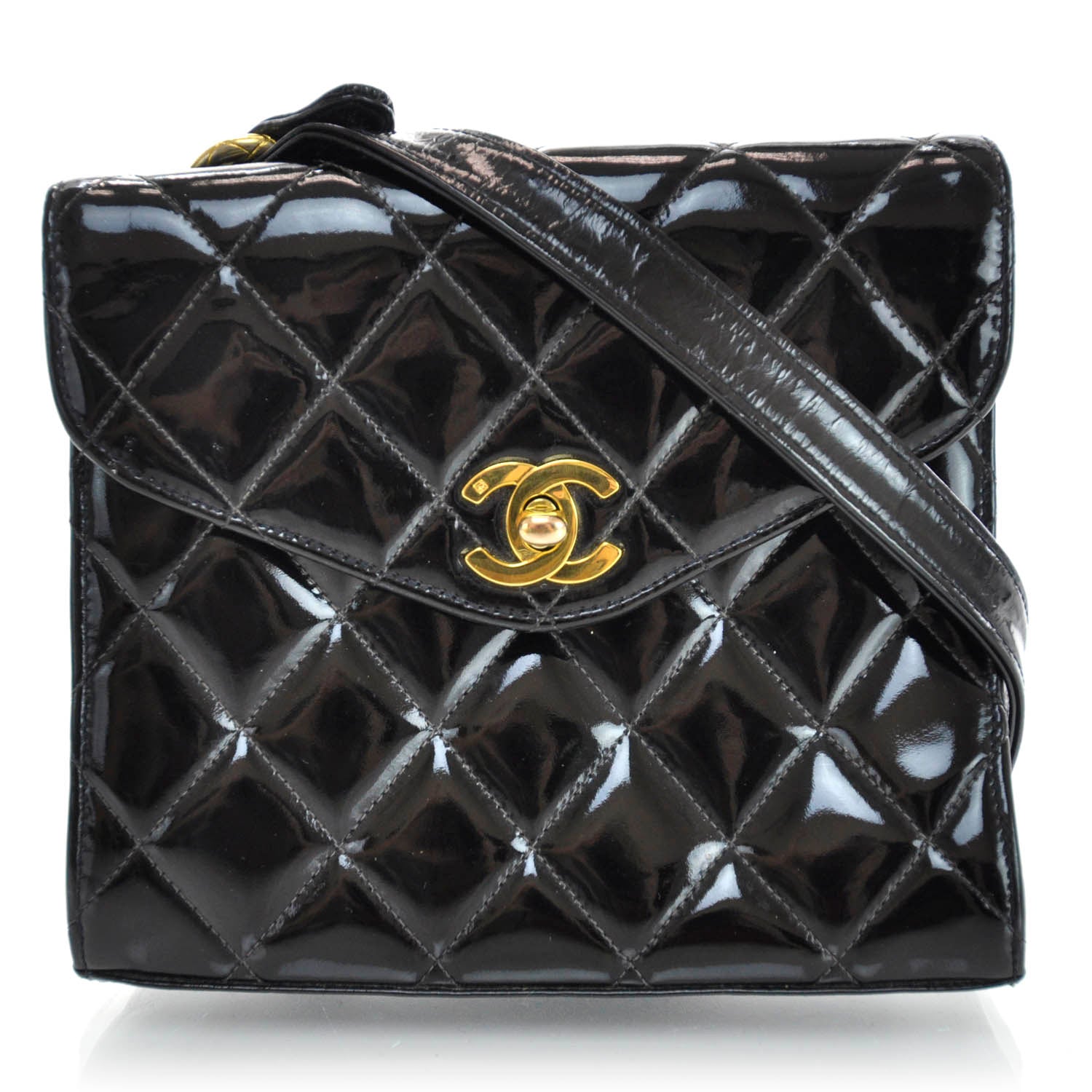 Chanel Patent Flap Bag Black 1 of 12