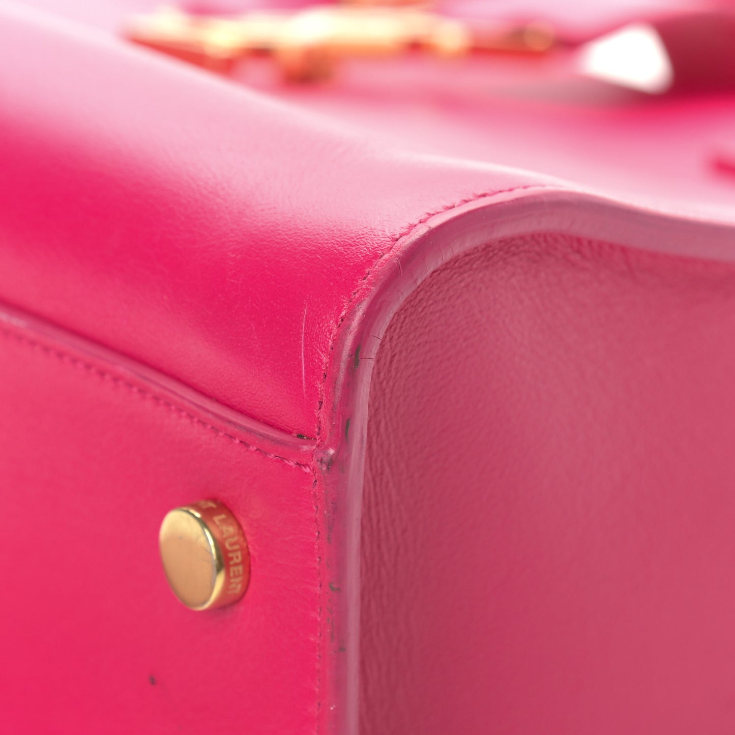 Calfskin Small Monogram Cabas Fuchsia