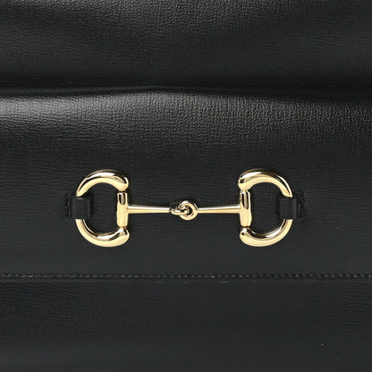 Gucci Textured Calfskin Small Horsebit 1955 Shoulder Bag Black 8 of 11