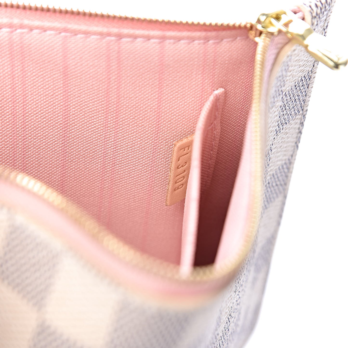Damier Azur Neverfull MM GM Pochette Rose Ballerine