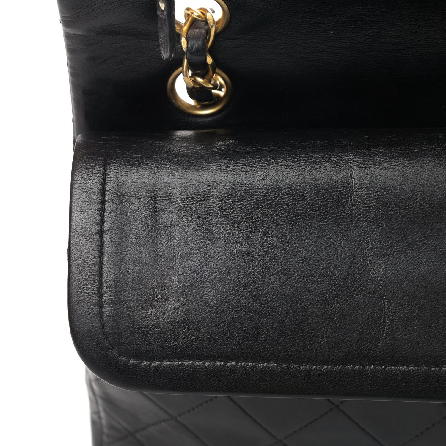 Chanel Lambskin Quilted Medium Double Flap Black 14 of 16