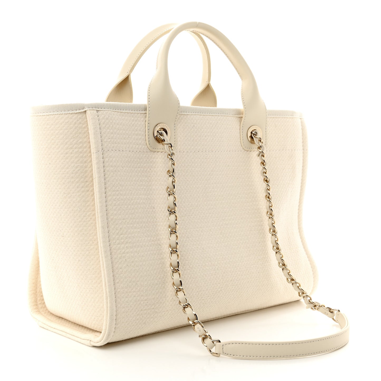 Mixed Fibers Small Deauville Tote White