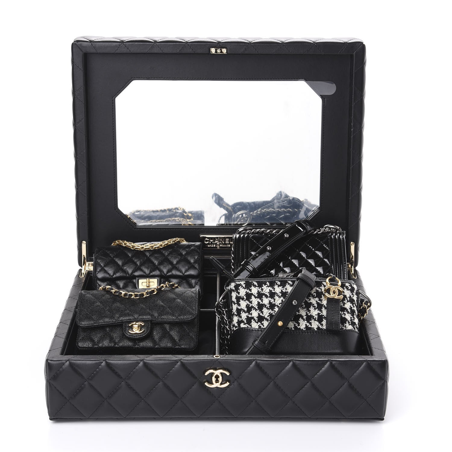Chanel Lambskin Calfskin Tweed Success Story Set of 4 Minis Bags Black 2 of 24