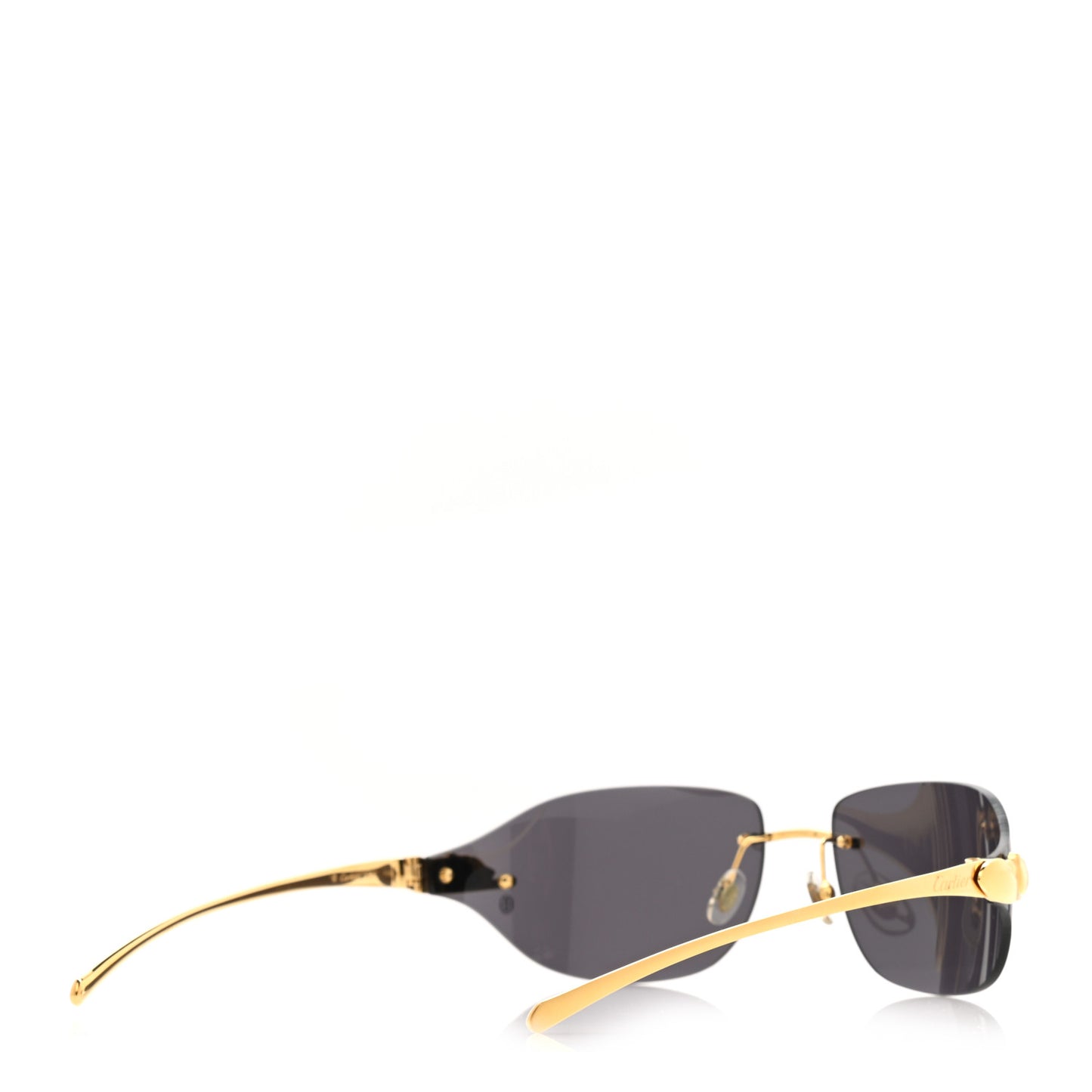 Panthere De Cartier Rimless Sunglasses Gold