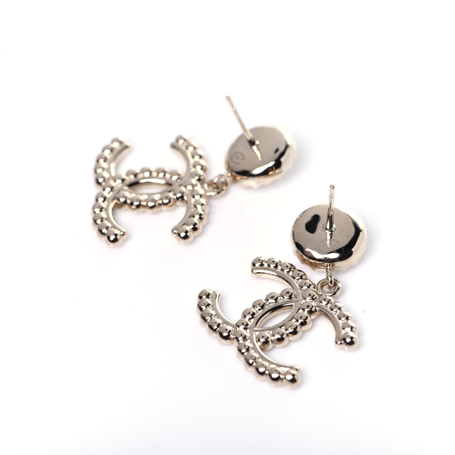 Chanel Crystal Pearl Bow-tiful CC Drop Earrings Gold 4 of 7