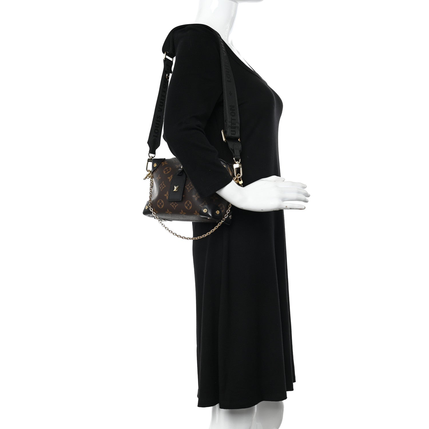 Louis Vuitton Monogram Petite Malle Souple Black 2 of 9