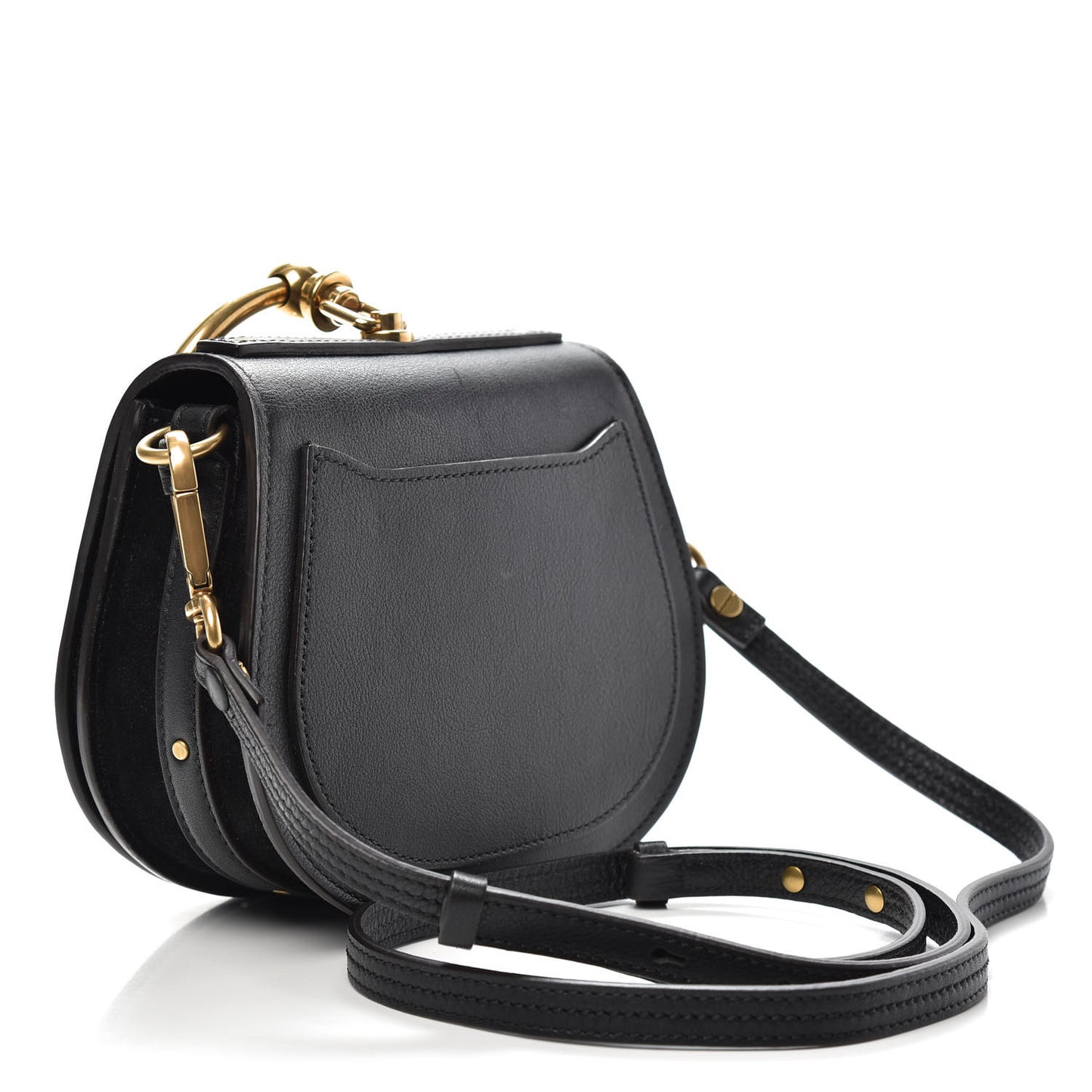 Calfskin Small Nile Bracelet Bag Black
