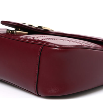 Gucci Lambskin Matelasse Small GG Marmont Shoulder Bag  Rosso Ancora 10 of 10