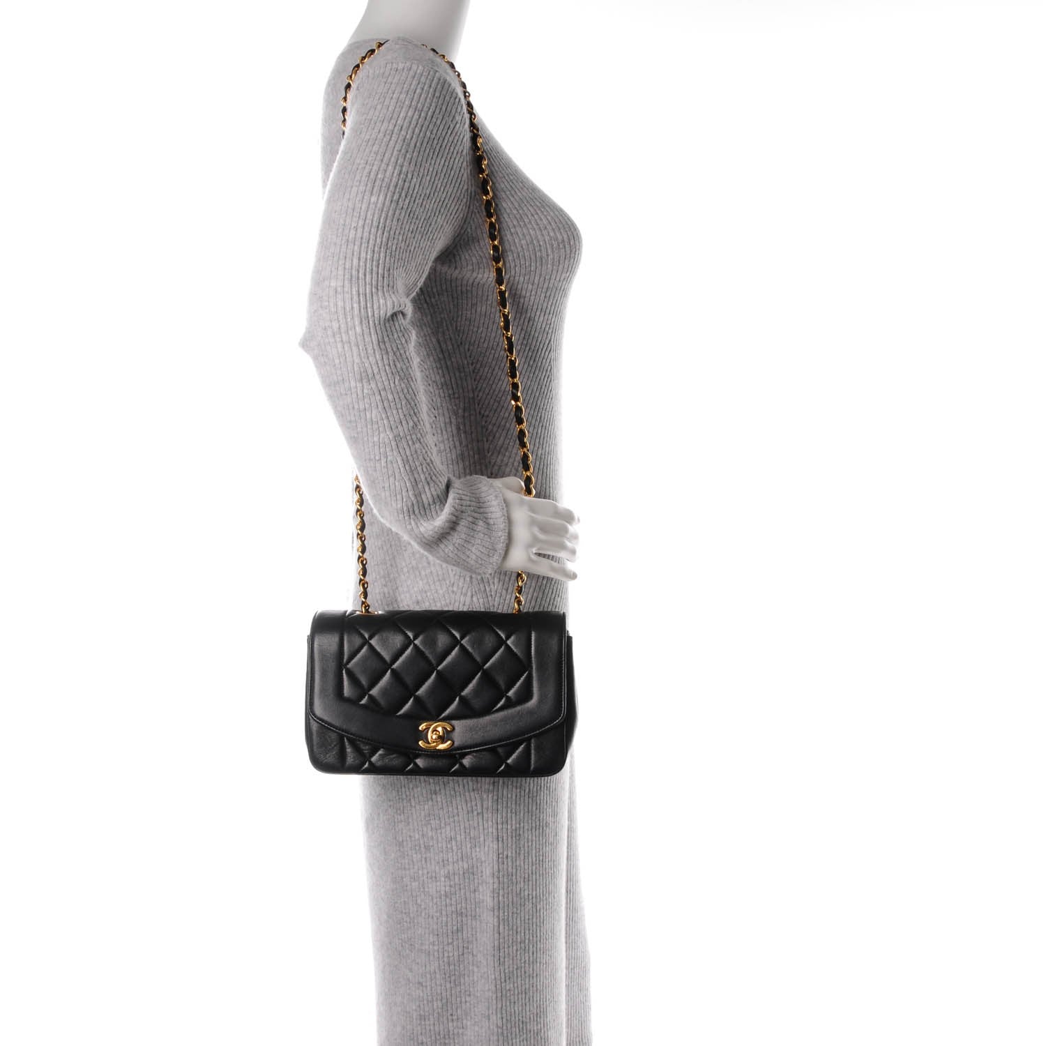 Chanel Lambskin Quilted Small Single Flap Black 2 of 7