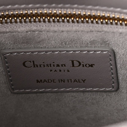 Christian Dior Calfskin Satin Celestial Bead Embroidery Embroidered Small Lady Dior Grey Multicolor 6 of 10