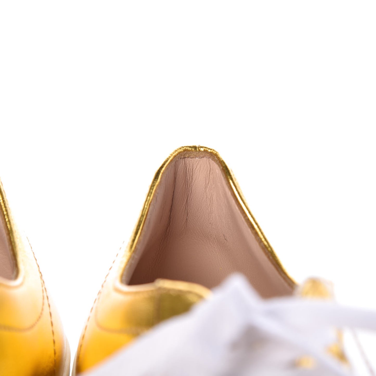 Metallic Nappa Peggy Platform Sneakers 36 Oro Vecchio