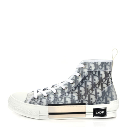 Christian Dior Technical Canvas Oblique Mens B23 High Top Sneakers 43 White Black 1 of 8