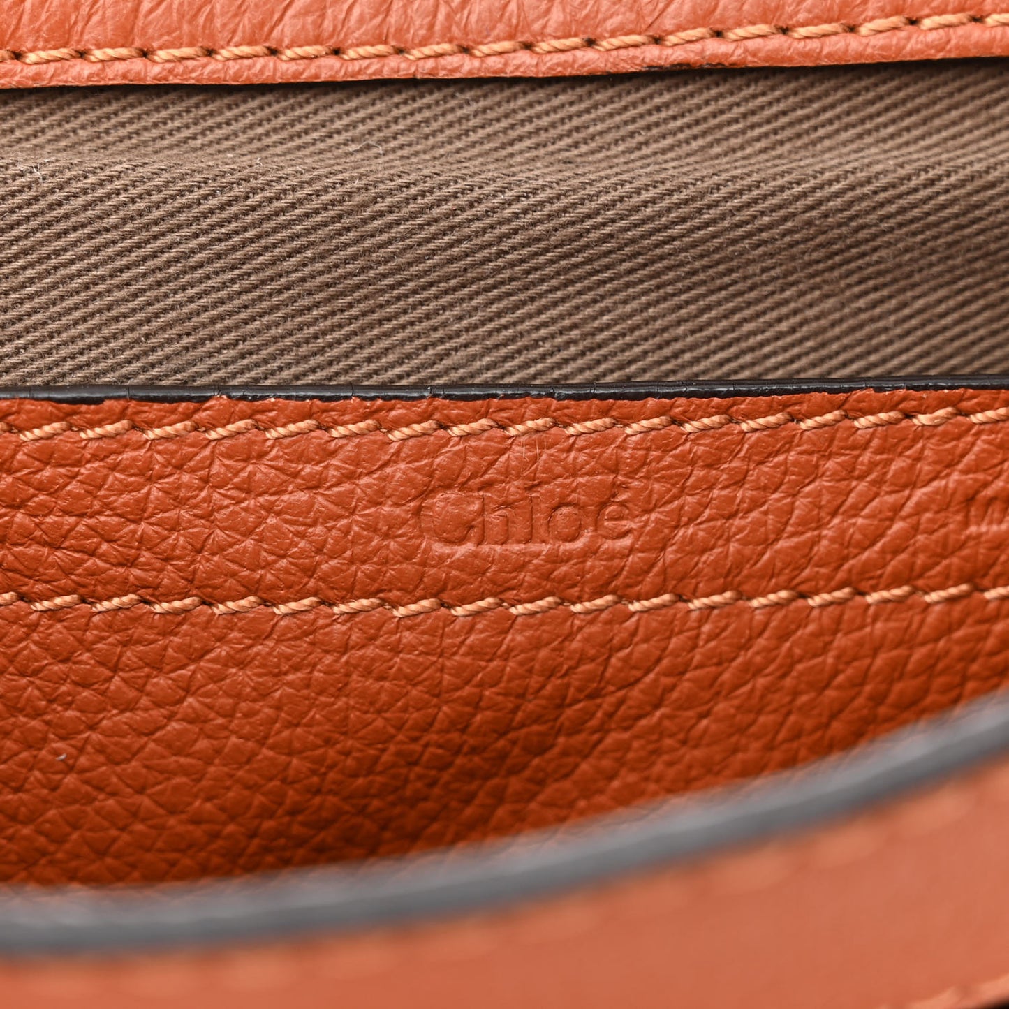 Grained Calfskin Small Marcie Saddle Bag Tan
