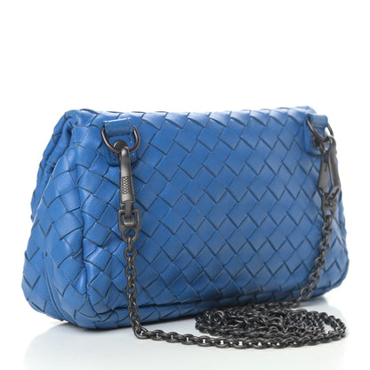 Bottega Veneta Nappa Intrecciato Small Chain Crossbody Blue 2 of 7