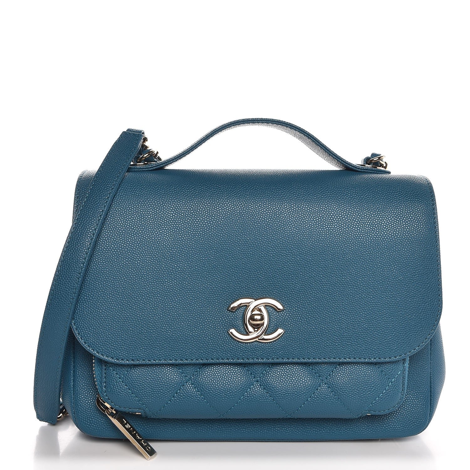 Chanel Caviar Quilted Small Business Affinity Flap Blue 1 of 8