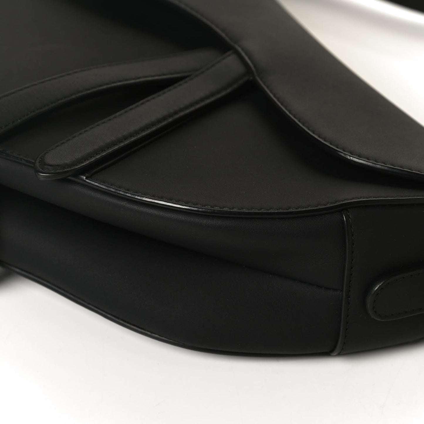 Ultra Matte Calfskin Saddle Bag Black