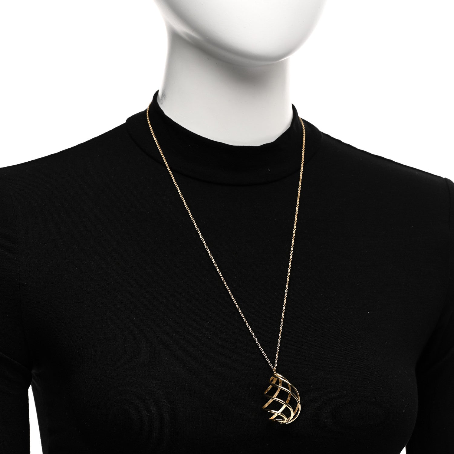 Tiffany 18K Yellow Gold Paloma Picasso Venezia Luce Pendant Necklace 2 of 4
