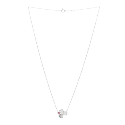 Tiffany Platinum Diamond Pink Tourmaline Paper Flowers Pendant Necklace 3 of 5