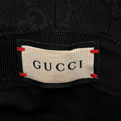 Gucci Monogram Textured Dollar Calfskin GG Jago Bucket Hat XL Black 14 of 16