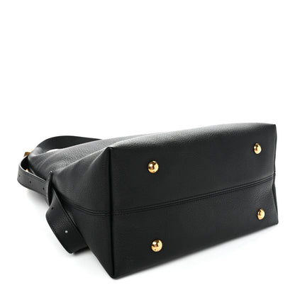 Louis Vuitton Grained Calfskin Low Key Hobo MM Black 4 of 9