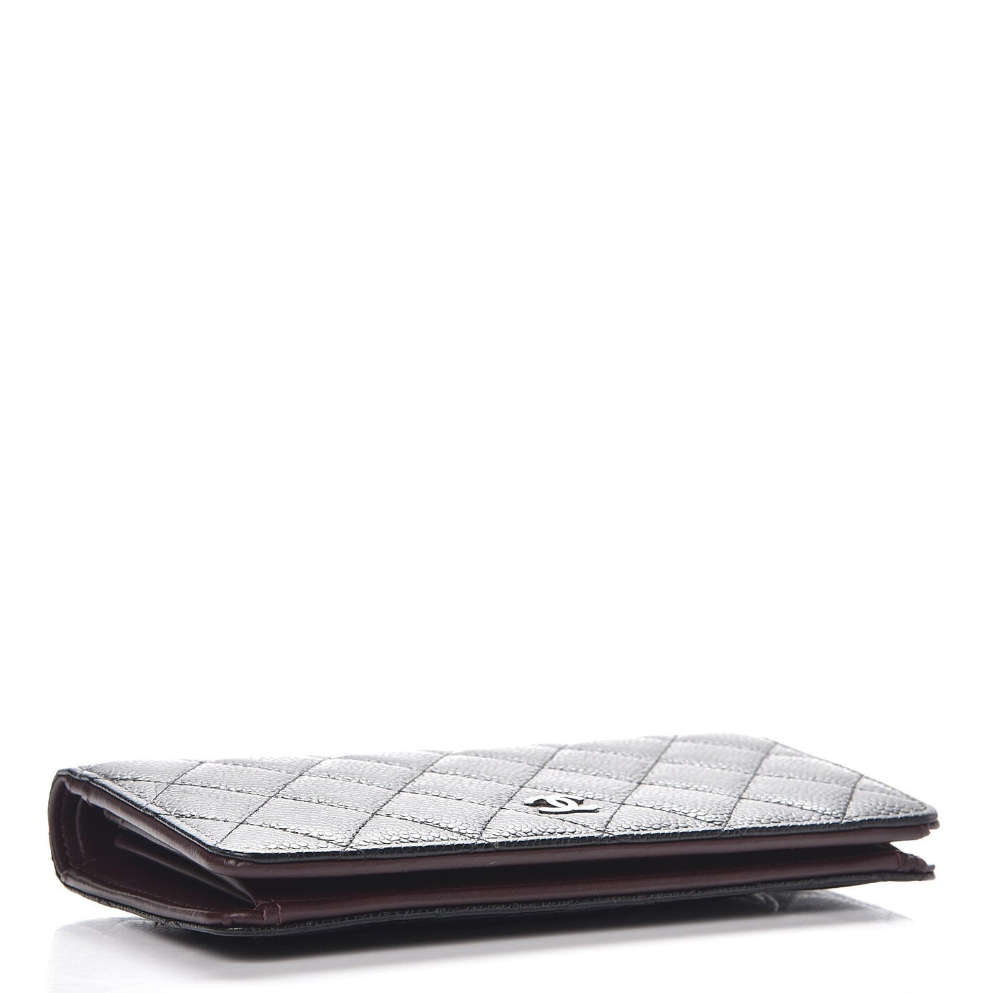 Caviar Quilted Yen Wallet Black