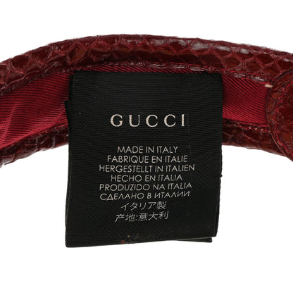 Gucci Raffia Elaphe GG Monogram Embroidered Afraa Visor M Ivory Bordeaux 7 of 12