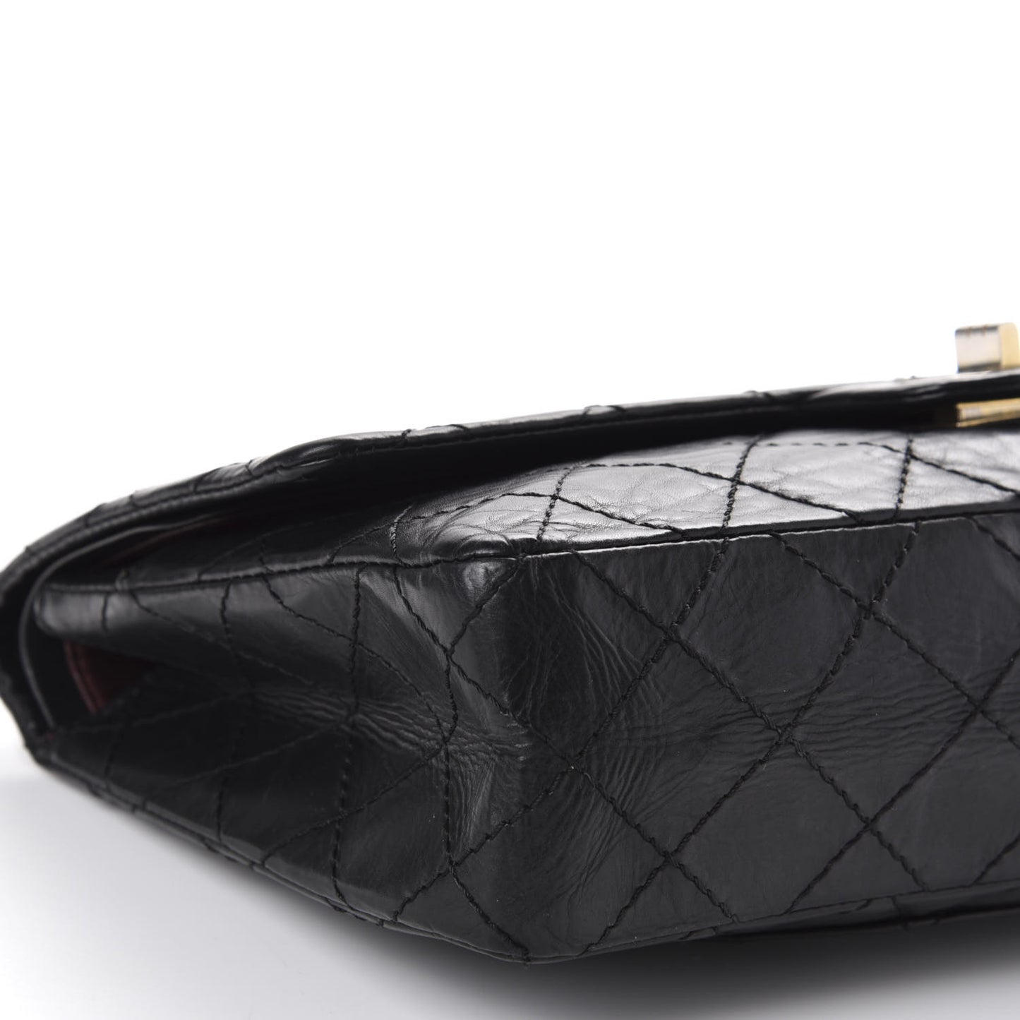 Aged Calfskin Quilted 50th Anniversary 2.55 Reissue 226 Flap Black