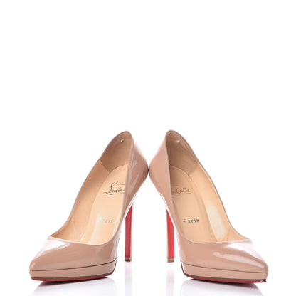 Christian Louboutin Patent Pigalle Plato 120 Pumps 36 Nude 6 of 14