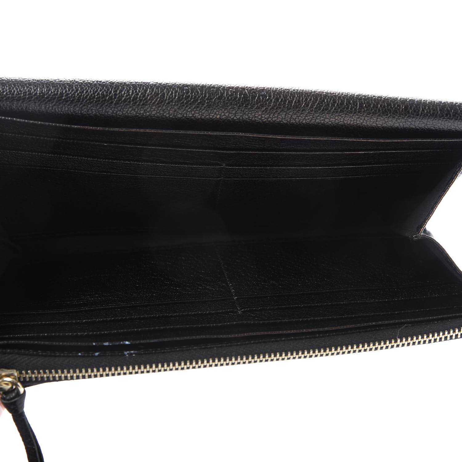 Balenciaga Chevre Gold Metallic Edge Hardware Money Wallet Black 5 of 8