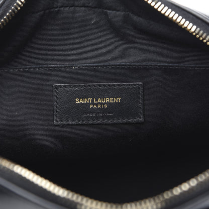 Saint Laurent Calfskin Matelasse Monogram Lou Camera Bag Black 6 of 12