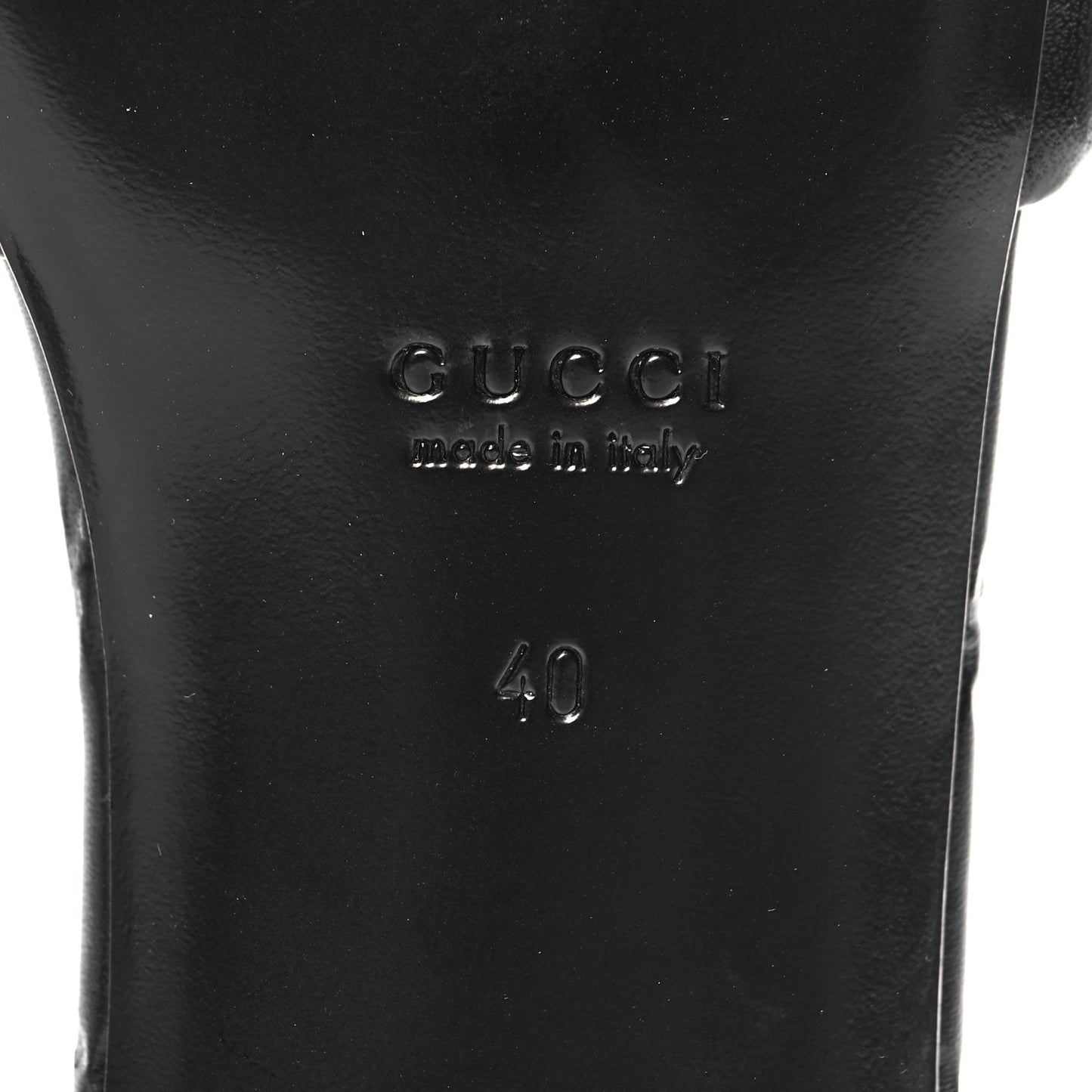 Nappa Double GG Flat Slide Sandals 40 Black