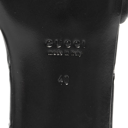 Gucci Nappa Double GG Flat Slide Sandals 40 Black 8 of 9