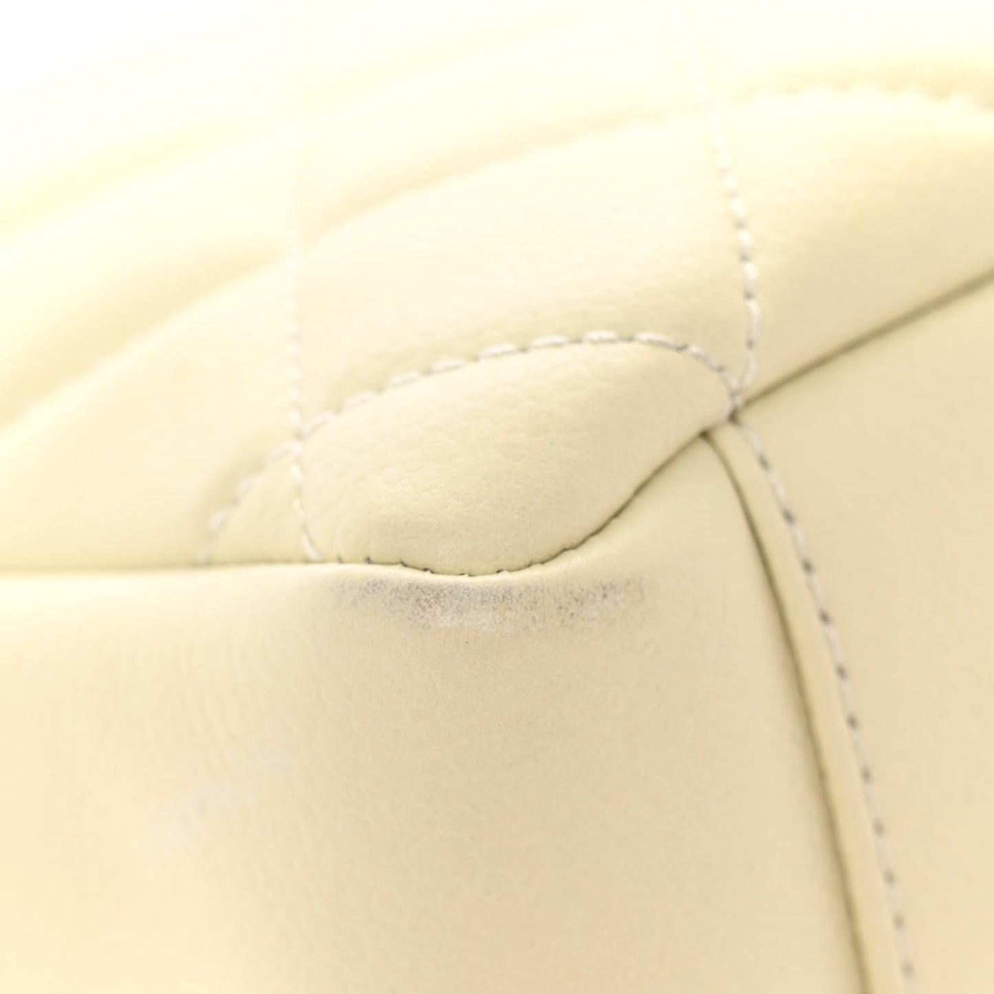 Caviar Quilted Grand Shopping Tote GST White