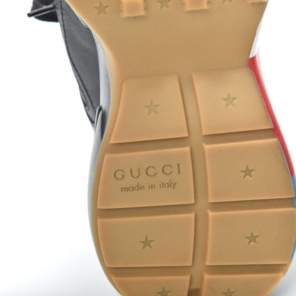 Gucci Calfskin Web Printed Mens Rhyton Sneakers 6 Black 6 of 7