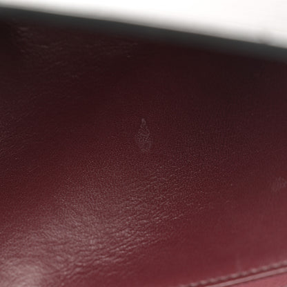 Saint Laurent Calfskin Lizard Embossed Monogram Cassandra Chain Wallet Black 12 of 13